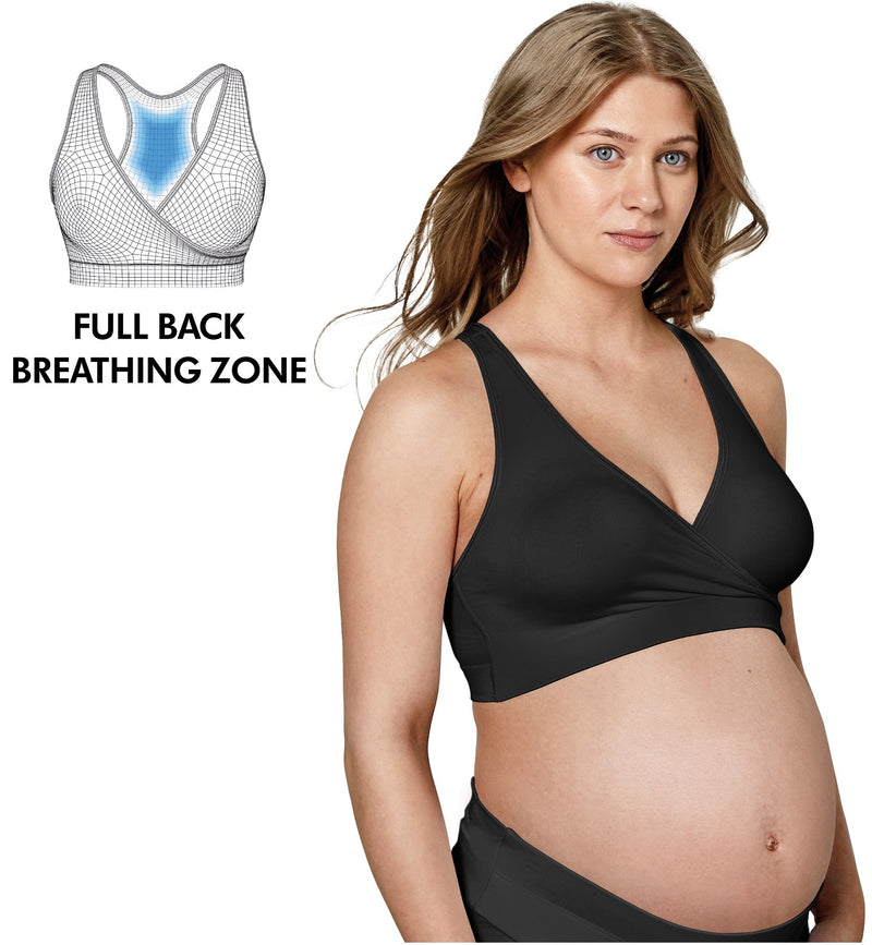 Medela: Keep Cool Sleep Maternity/Nursing Bra - Black (Large)