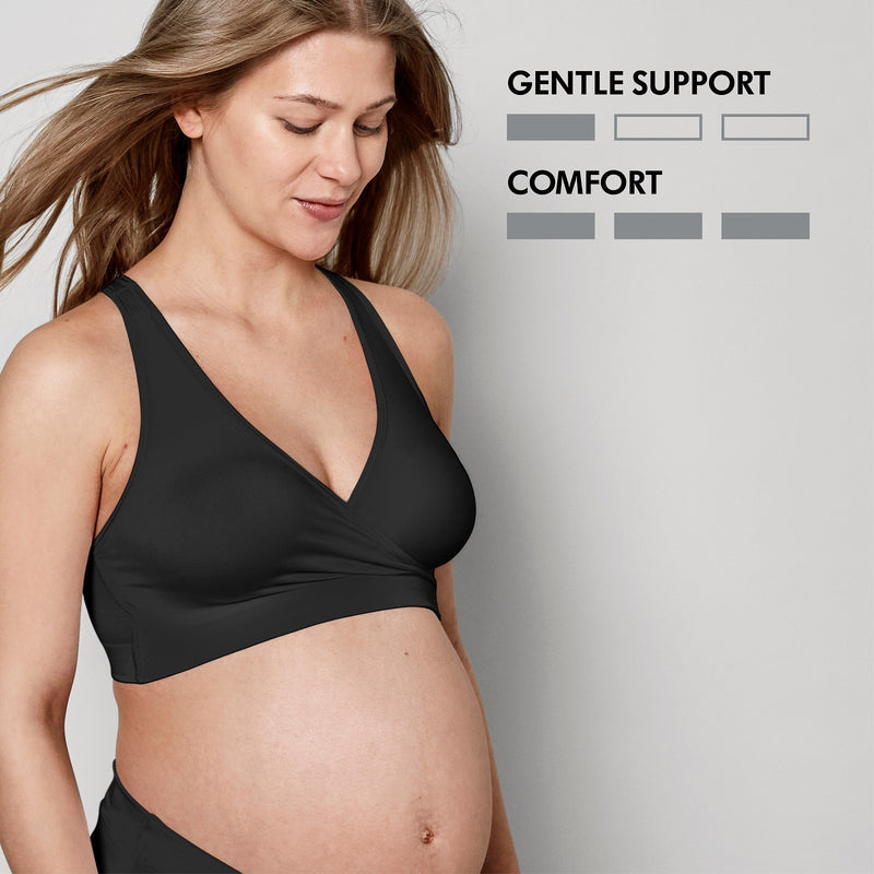 Medela: Keep Cool Sleep Maternity/Nursing Bra - Black (Large)