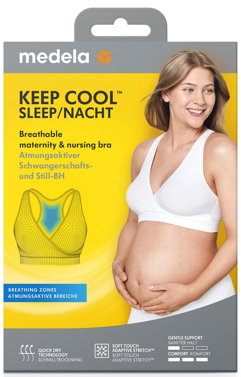 Medela: Keep Cool Sleep Maternity/Nursing Bra - Black (Medium)