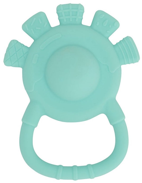 Annabel Trends: Silicone Hand Rattle - Aqua