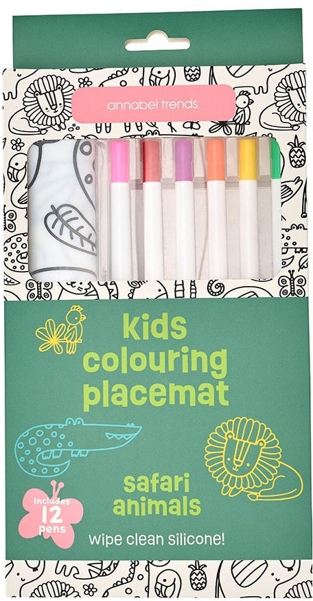 Annabel Trends: Silicone Colouring Mat - Safari Animals