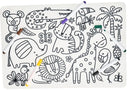 Annabel Trends: Silicone Colouring Mat - Safari Animals