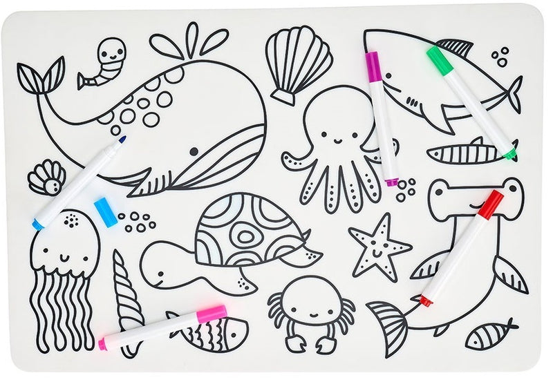 Annabel Trends: Silicone Colouring Mat - Sea Animals