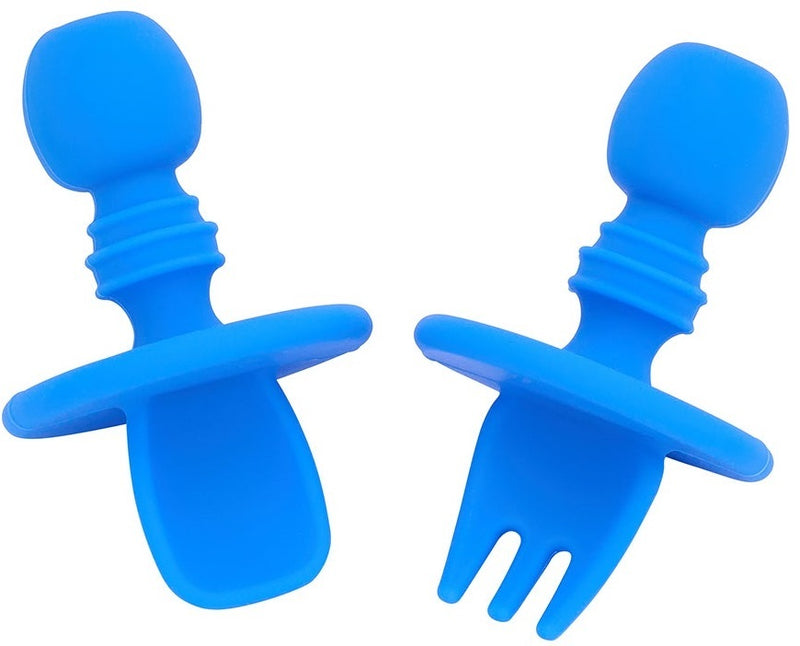 Annabel Trends: Silicone Little Spoon & Fork - Blue