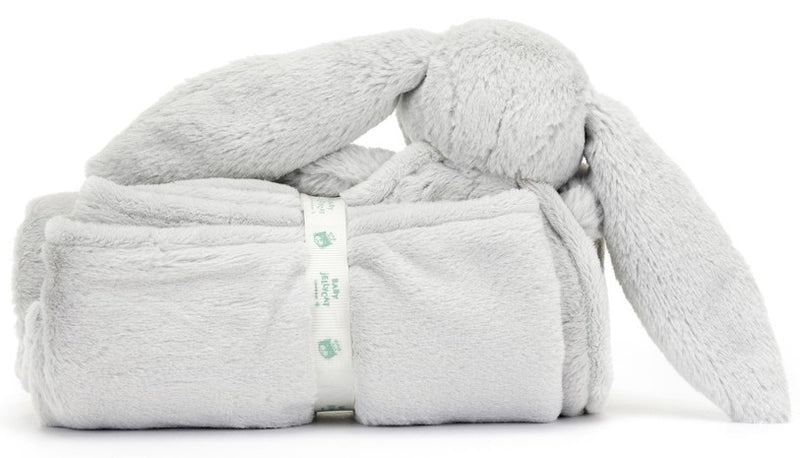 Jellycat: Bashful Bunny Blankie - Silver