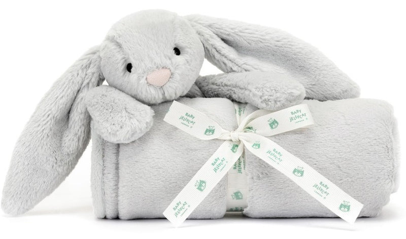 Jellycat: Bashful Bunny Blankie - Silver