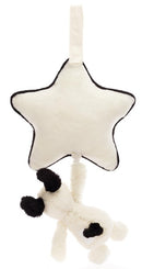 Jellycat: Bashful Puppy Musical Pull - Black and Cream