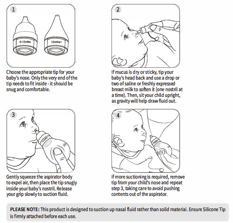 Haakaa: Easy-Squeezy Silicone Bulb Syringe (2 Tips)