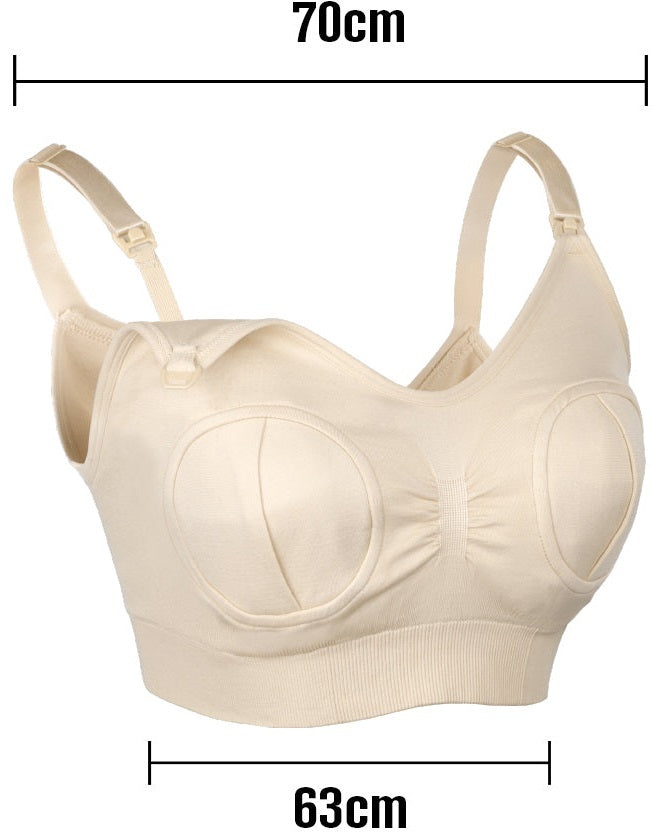 Haakaa: Hands-Free Pumping & Nursing Bra - Peach (XL)