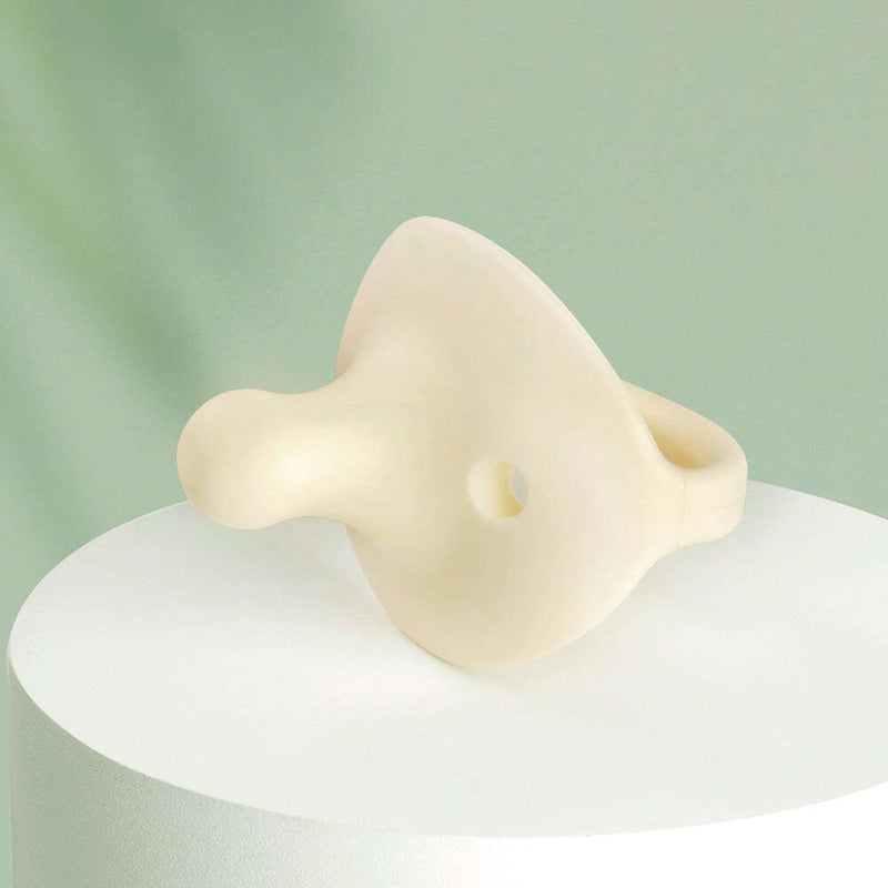 Haakaa: Silicone Flexi-Dummy & Round Holder Set - Cream