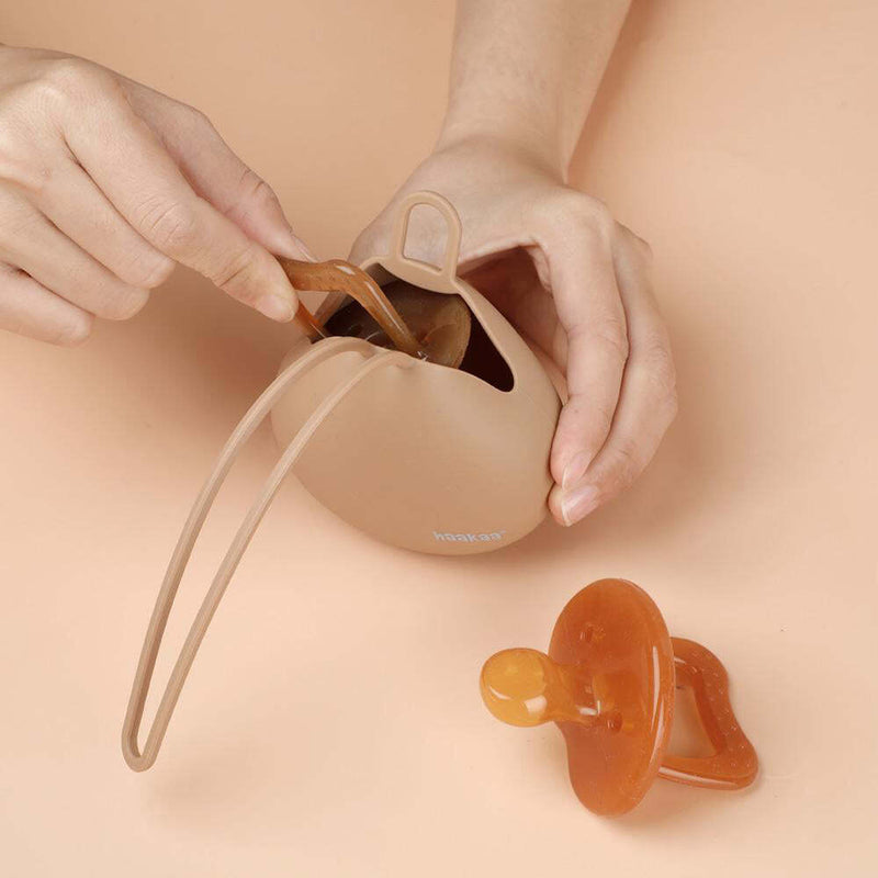 Haakaa: Silicone Dummy Holder Case - Toffee