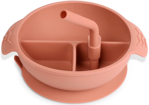 Haakaa: Silicone Divided Suction Bowl - Rust