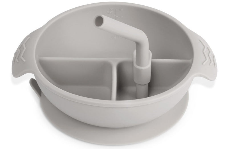 Haakaa: Silicone Divided Suction Bowl - Suva Grey