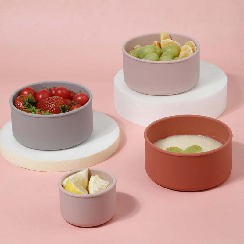 Haakaa: Round Silicone Food Container Set - Blush