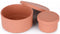 Haakaa: Round Silicone Food Container Set - Rust