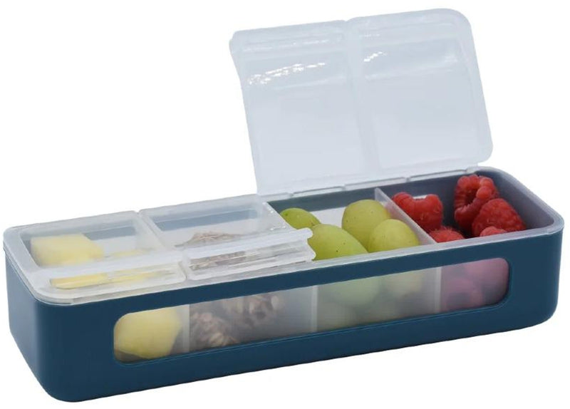 Melii: 4 Compartment Snackle Box - Luxe Blue