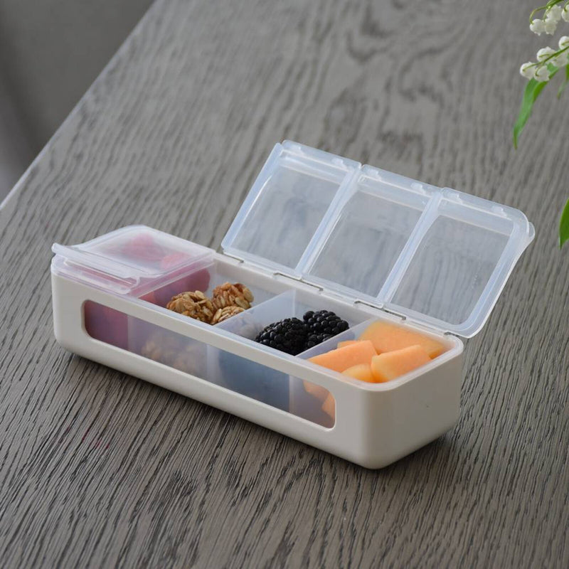 Melii: 4 Compartment Snackle Box - Luxe Ivory