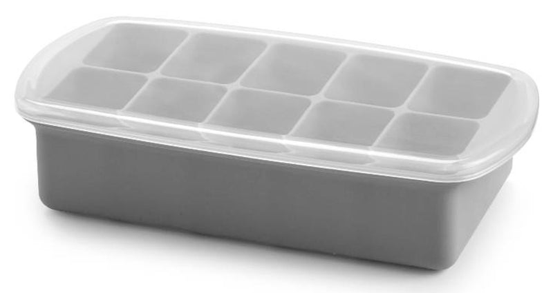 Melii: Silicone Baby Food Freezer Tray with Lid - Luxe Grey