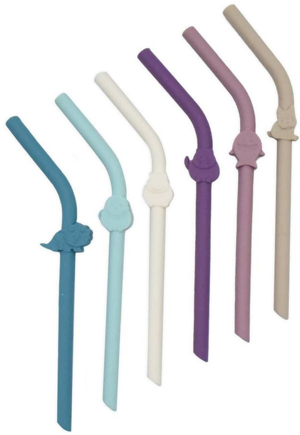 Melii: Silicone Luxe Animal Straws with Cleaning Brush