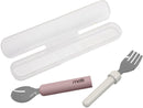 Melii: Detachable Spoon & Fork - Pink + Ivory