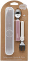 Melii: Detachable Spoon & Fork - Pink + Ivory