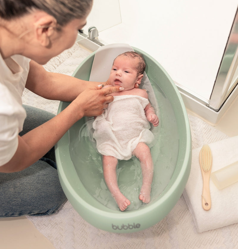 Bubble: Baby Bath with Newborn Support Insert - Sage