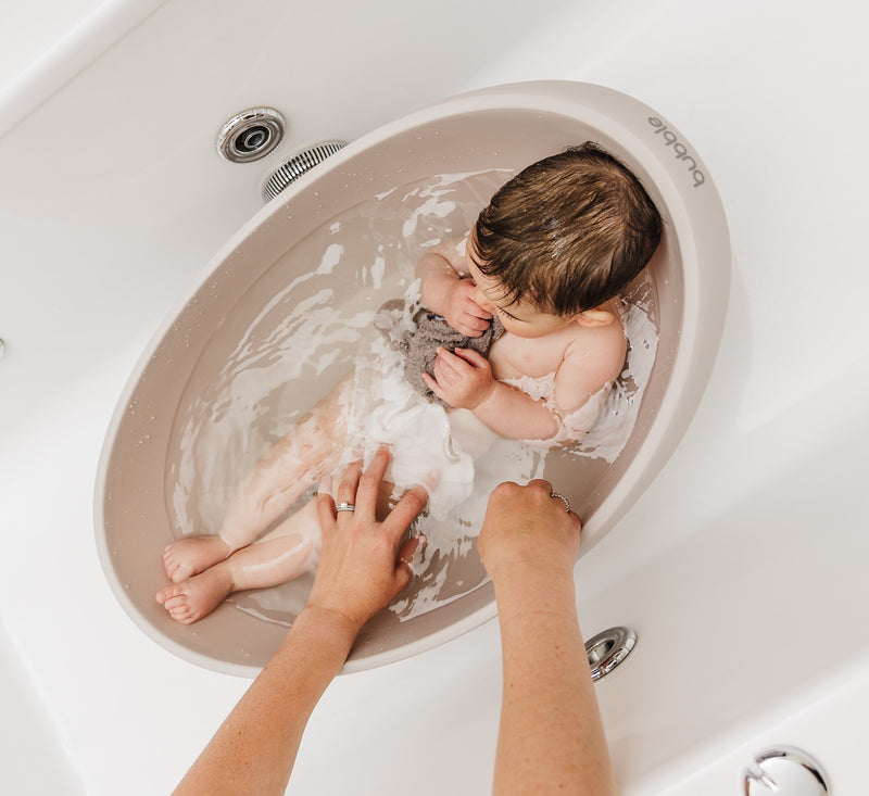 Bubble: Baby Bath with Newborn Support Insert - Taupe