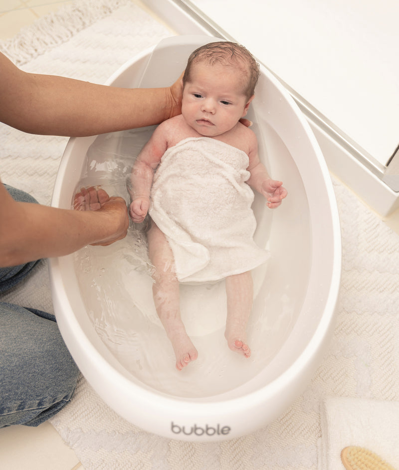 Bubble: Baby Bath with Newborn Support Insert - White