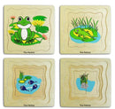 Fun Factory: Wooden Layered Frog Puzzle