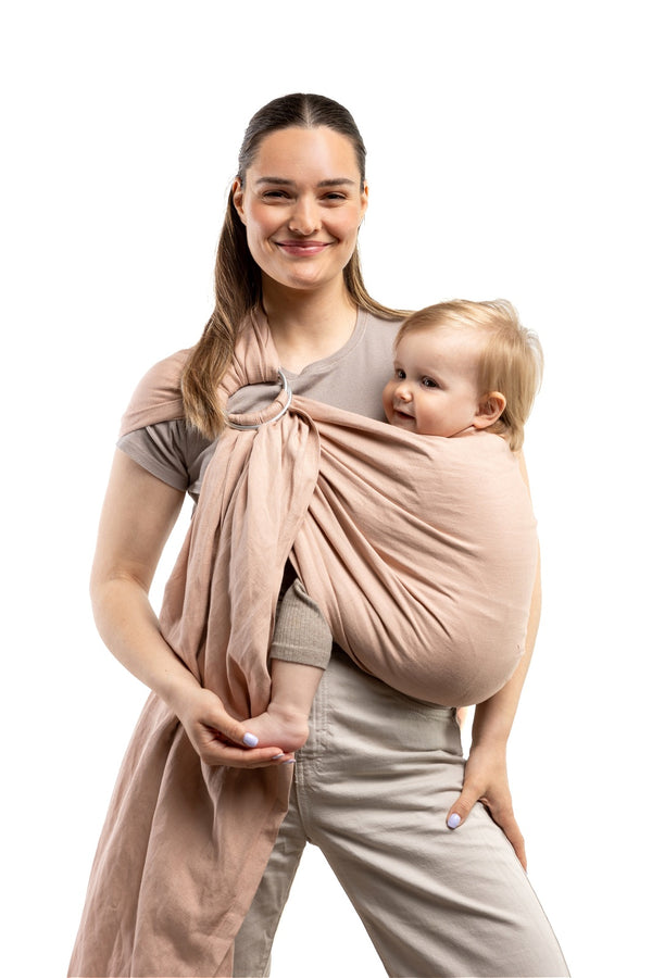 Boba: Linen Ring Sling - Peony