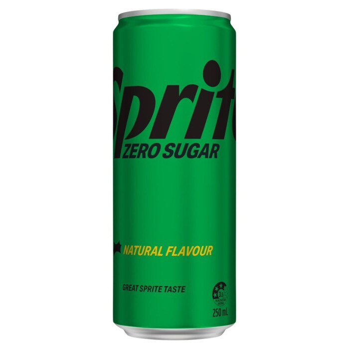 Sprite Lemonade Lime No Sugar Soft Drink Mini Cans - 250ml (24 Pack)