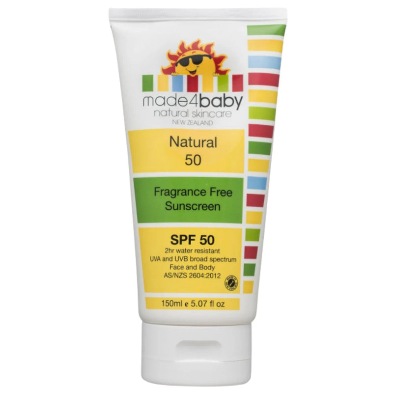 Made4Baby: Natural Sunscreen SPF 50 - Fragrance Free (150ml)