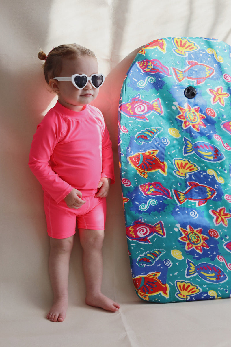 Nestling: Swim Rash Vest - Neon Pink (3-4 years)