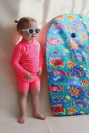 Nestling: Swim Rash Vest - Neon Pink (1-2 years)