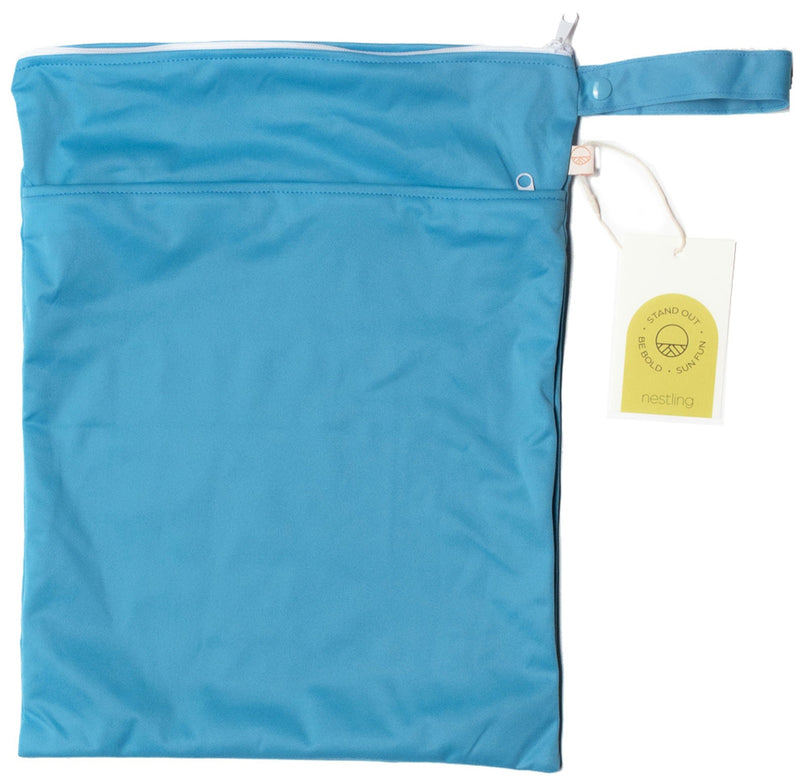 Nestling: Neon by Nestling Double Pocket Wet Bag - Aqua