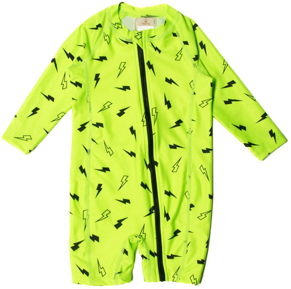 Nestling: Shortie Swimmers - Green Bolts (3-6 months)