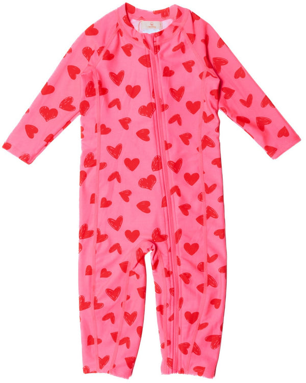 Nestling: Full Swimmers - Pink Hearts (1-2 years)