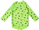 Nestling: Swim Rash Vest - Green Bolts (2-3 years)