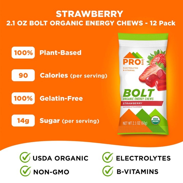 PROBAR Bolt Energy Chews - Strawberry (60g) x 12