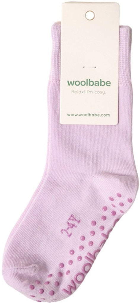 Woolbabe: Merino & Organic Cotton Sleepy Socks - Mauve (4-6 years)