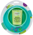 Melii: 3 Piece Silicone Feeding Set - Mint + Blue + Lime