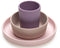 Melii: 3 Piece Silicone Feeding Set - Pink + Purple + Grey