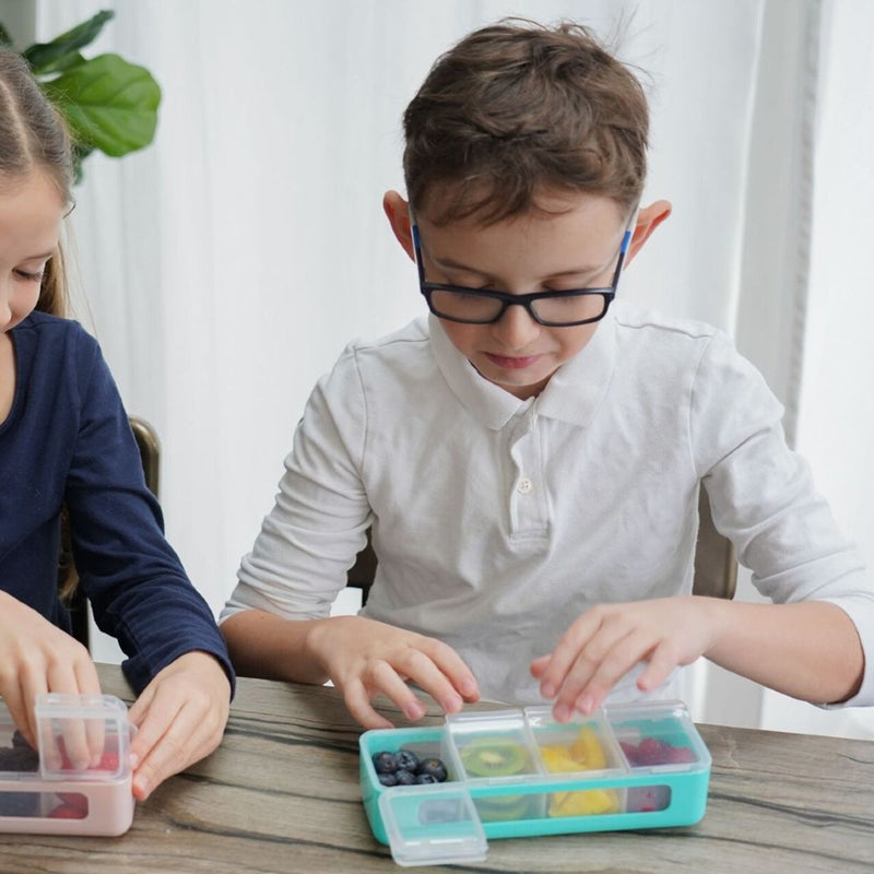 Melii: 4 Compartment Snackle Box - Blue