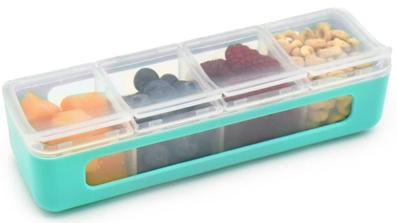 Melii: 4 Compartment Snackle Box - Blue