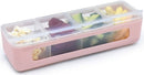 Melii: 4 Compartment Snackle Box - Pink