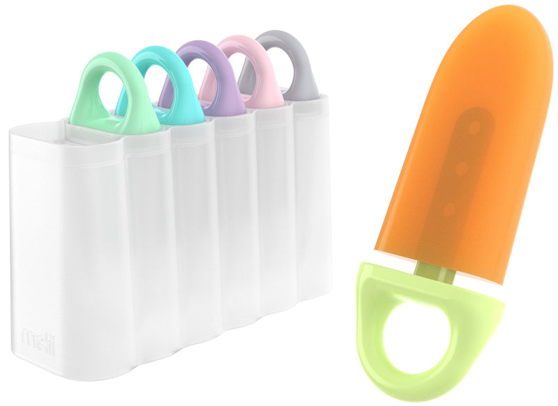 Melii: 6 Piece Ice Pops with Tray - Plain