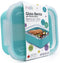 Melii: Glass Container with Silicone Sleeve - Blue (740ml)