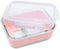 Melii: Glass Conatiner with Silicone Sleeve - Pink (740ml)