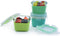 Melii: Glass Containers with Sleeve - Mint + Blue + Lime (3pc Set)