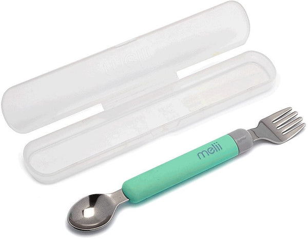 Melii: Spork On the Go - Mint + Grey